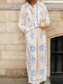 'Betony' Sun Print Long Sleeve Shirt and Pants Set - Celes Fashion